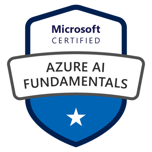 Azure AI Fundamentals certification badge