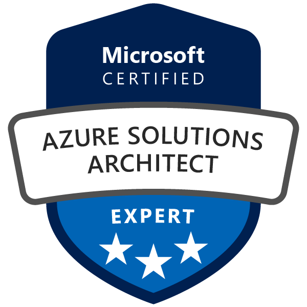 Azure Solutions Architect Expert certification badge
